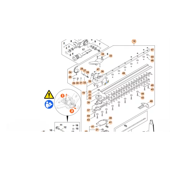 STIHL  Obudowa przekładni (145°, 600 mm) HA04 640 0551